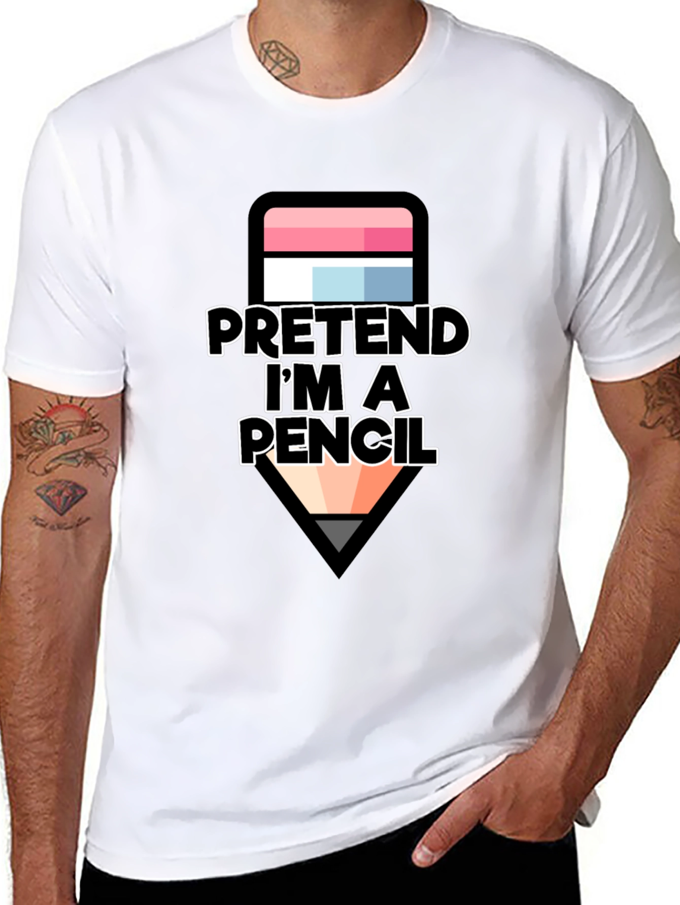 Pretend Im a Pencil T-Shirt - Funny Costume Tee