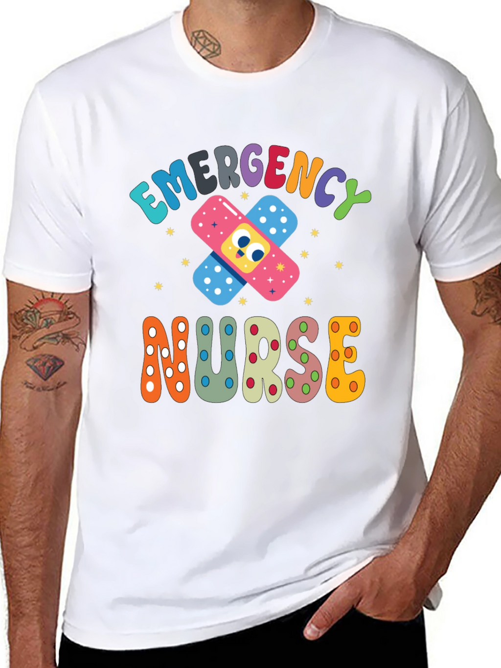 Emergency Nurse T-Shirt - Funny Bandage Design