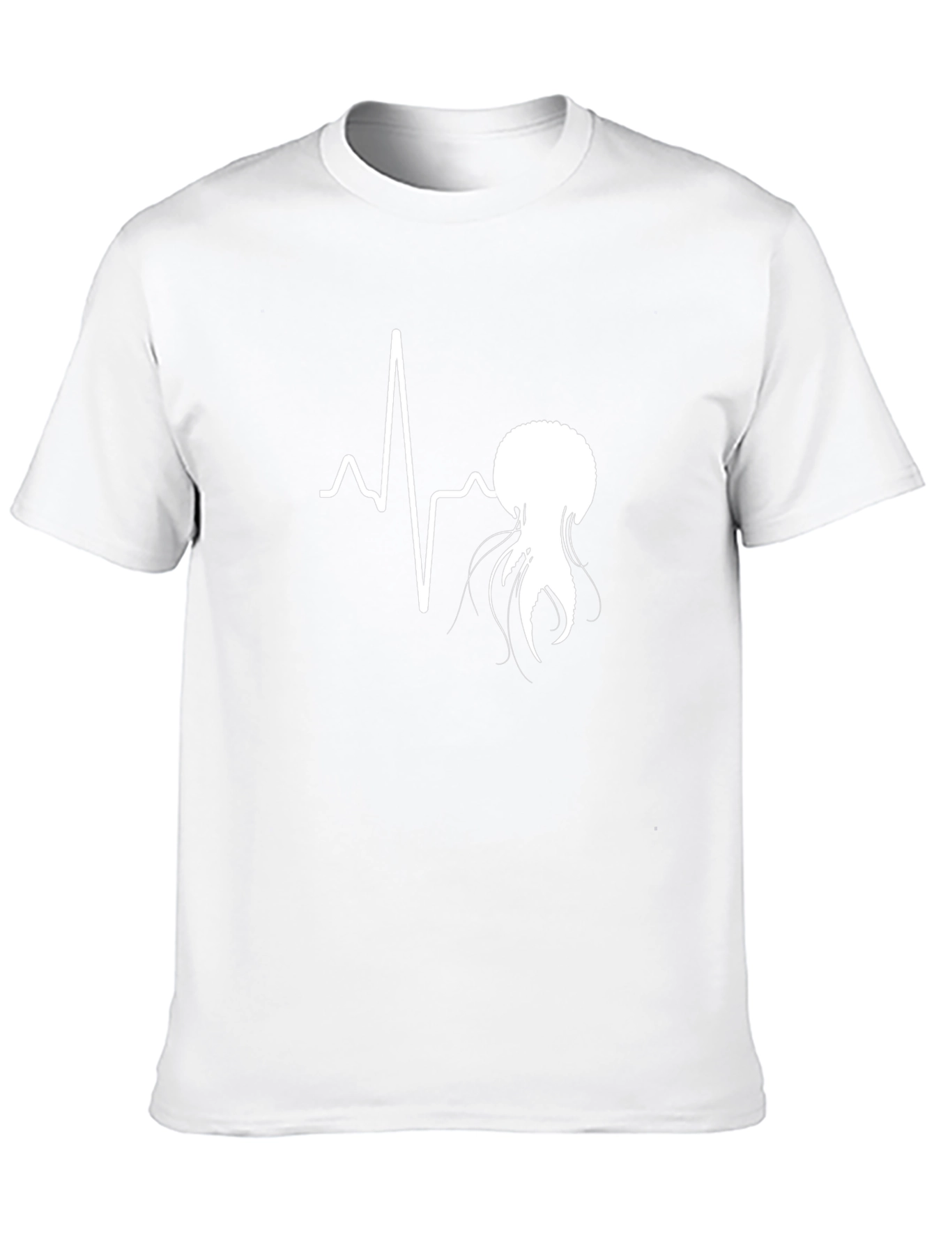 Jellyfish Heartbeat Graphic Tee - Stylish Cotton T-Shirt