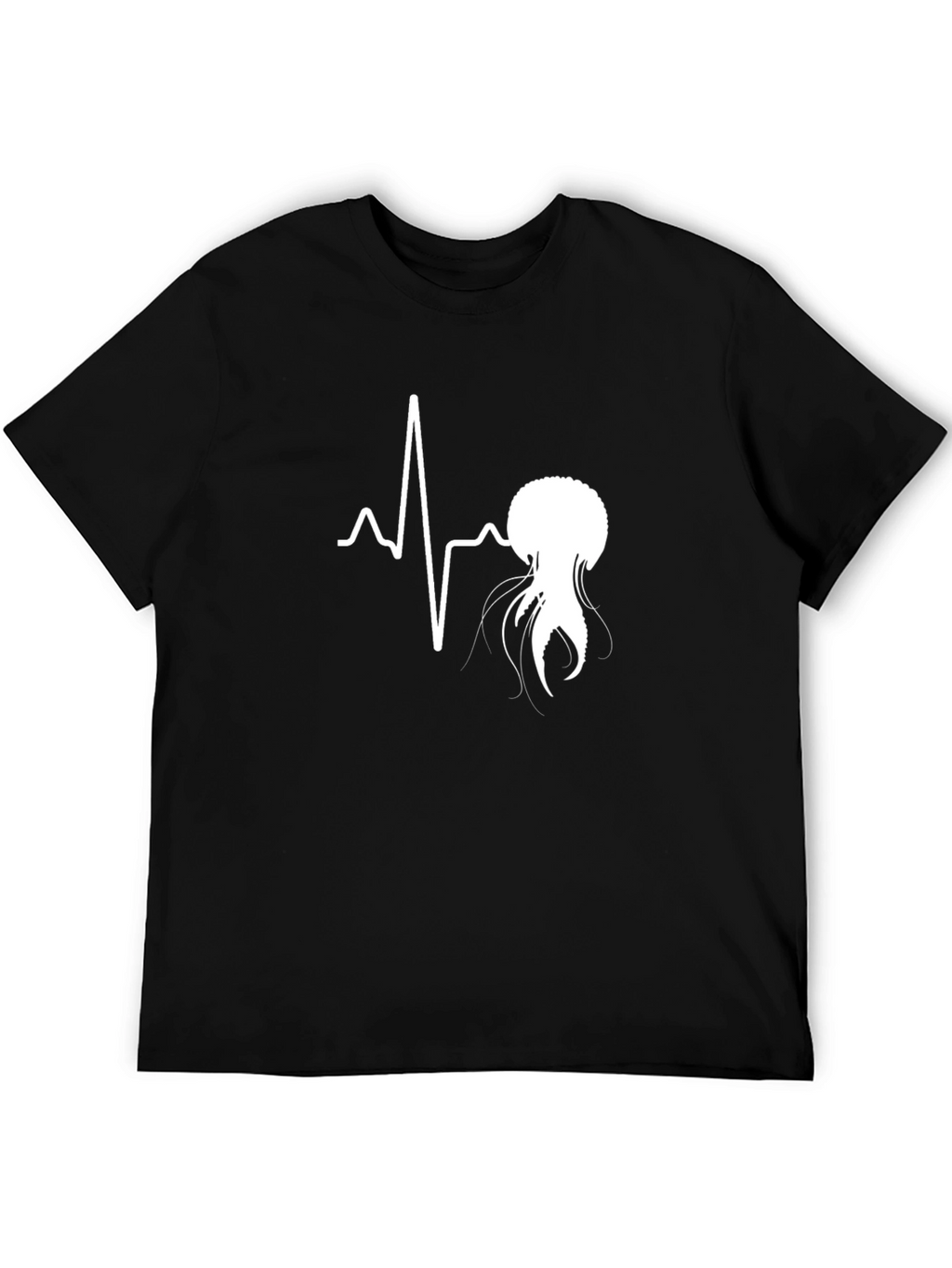 Jellyfish Heartbeat Graphic Tee - Stylish Cotton T-Shirt