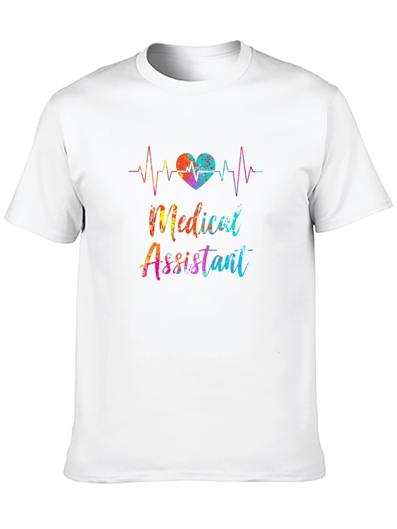 Medical Assistant Heartbeat Graphic T-Shirt