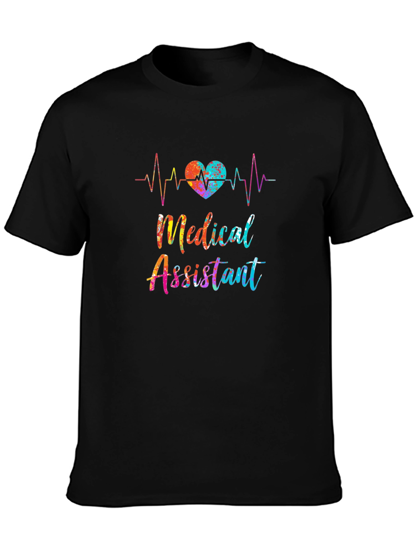 Medical Assistant Heartbeat Graphic T-Shirt