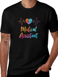 Medical Assistant Heartbeat Graphic T-Shirt