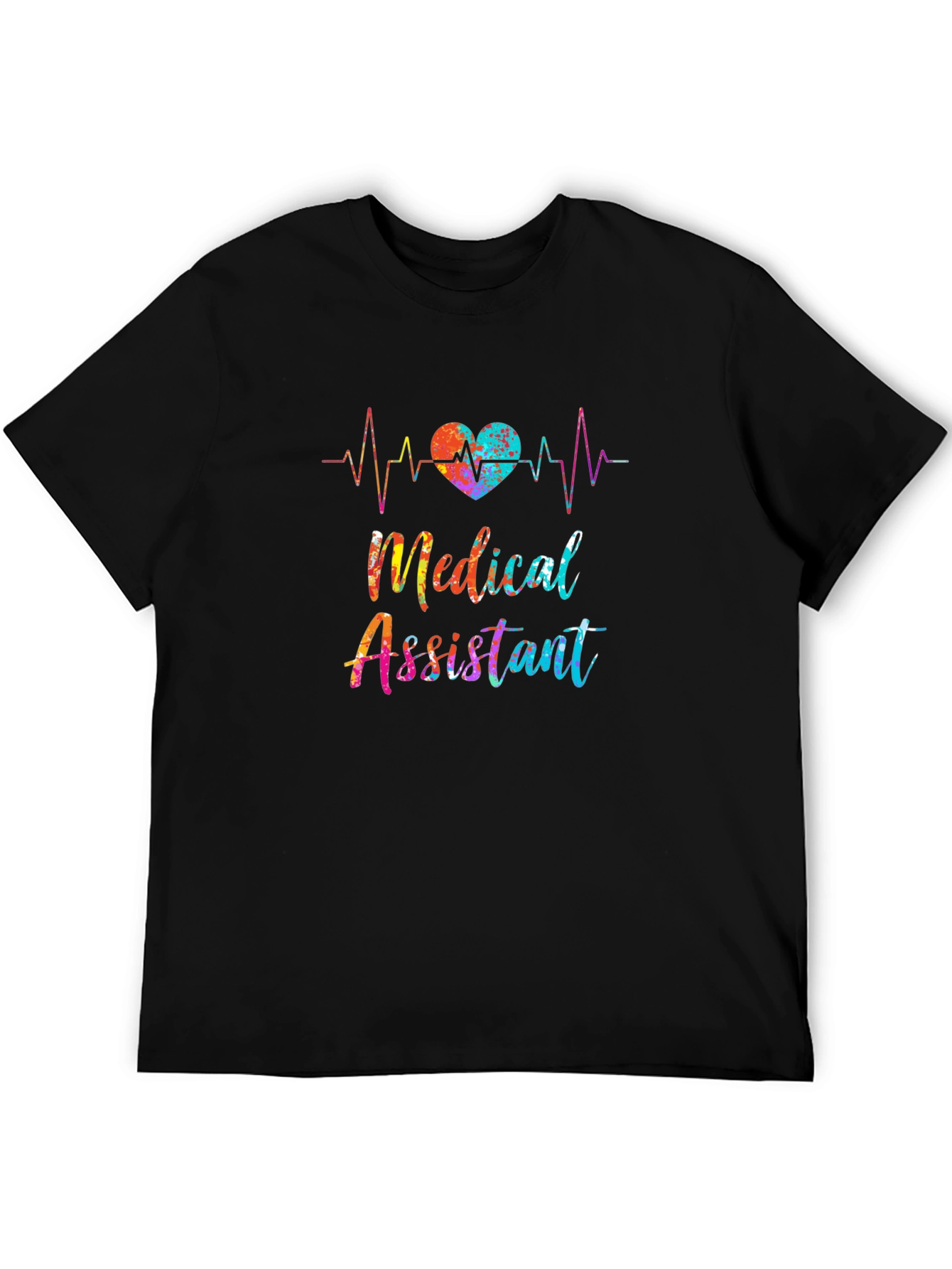 Medical Assistant Heartbeat Graphic T-Shirt