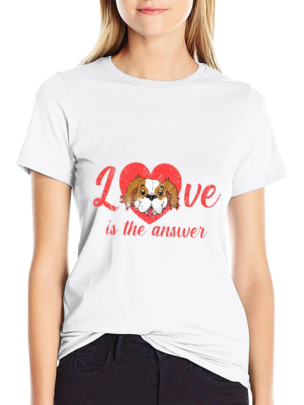 Love is the Answer Dog Heart Tee