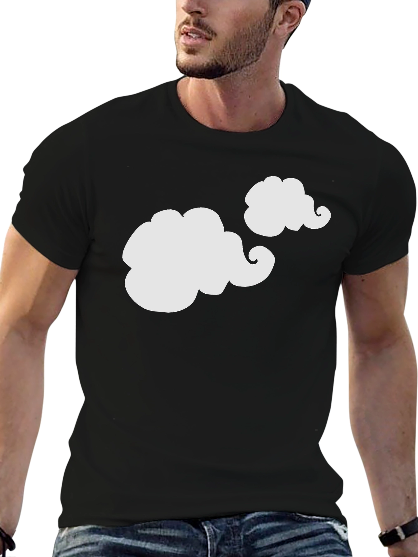 Funny Clouds Graphic Tee - Black T-Shirt
