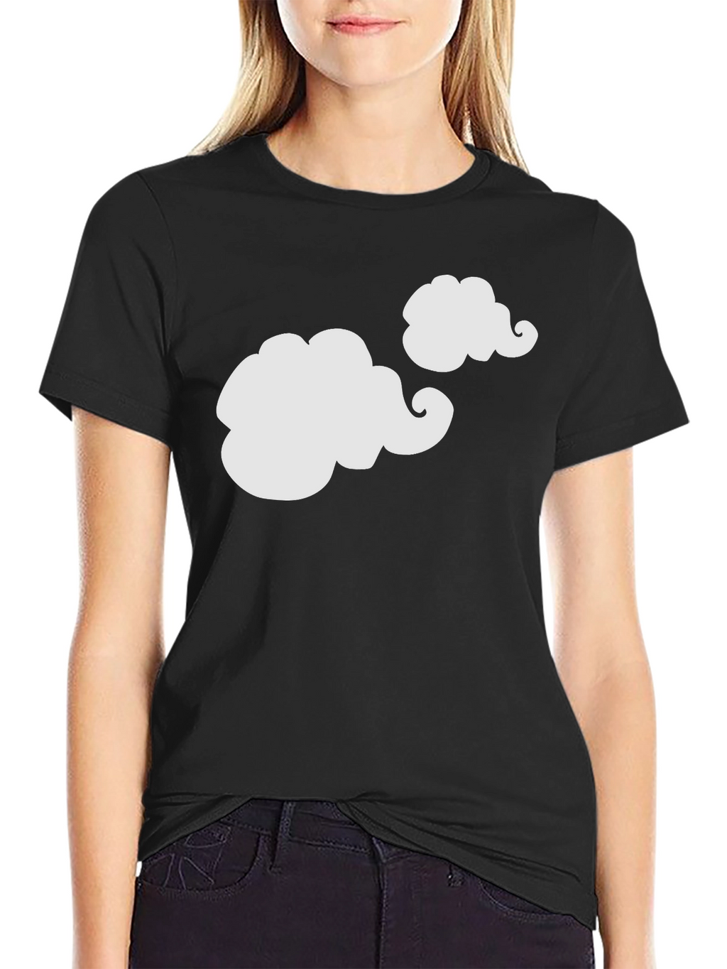 Funny Clouds Graphic Tee - Black T-Shirt