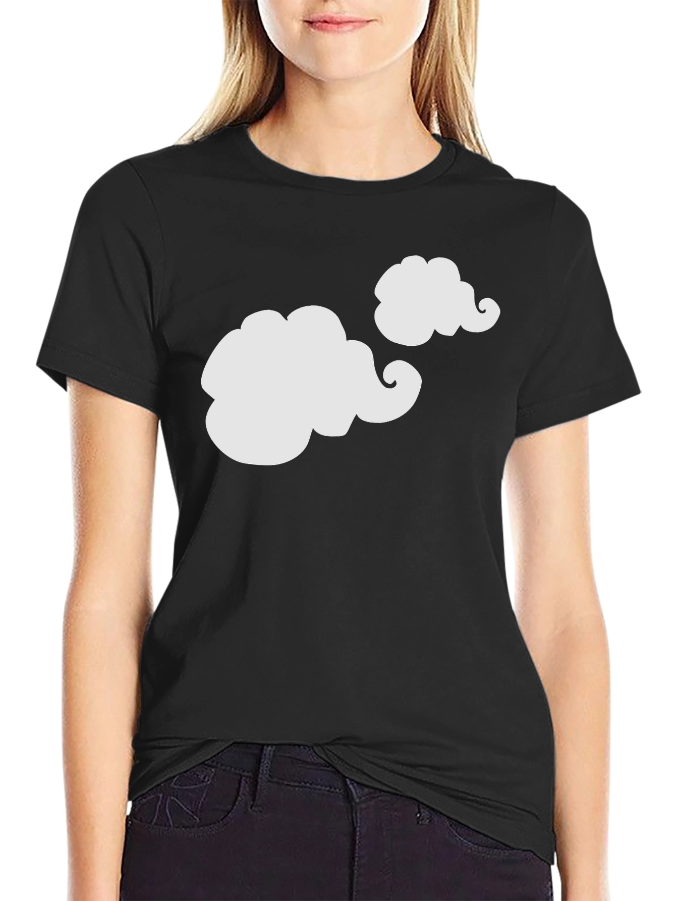 Funny Clouds Graphic Tee - Black T-Shirt