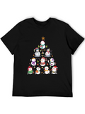Festive Snowman Christmas Tree T-Shirt