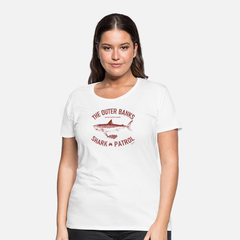 Outer Banks Shark Patrol OBX Vintage Dark Red