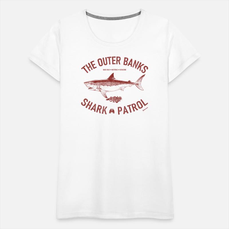 Outer Banks Shark Patrol OBX Vintage Dark Red