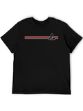 Retro Graphic T-Shirt - Black with Triangle Design