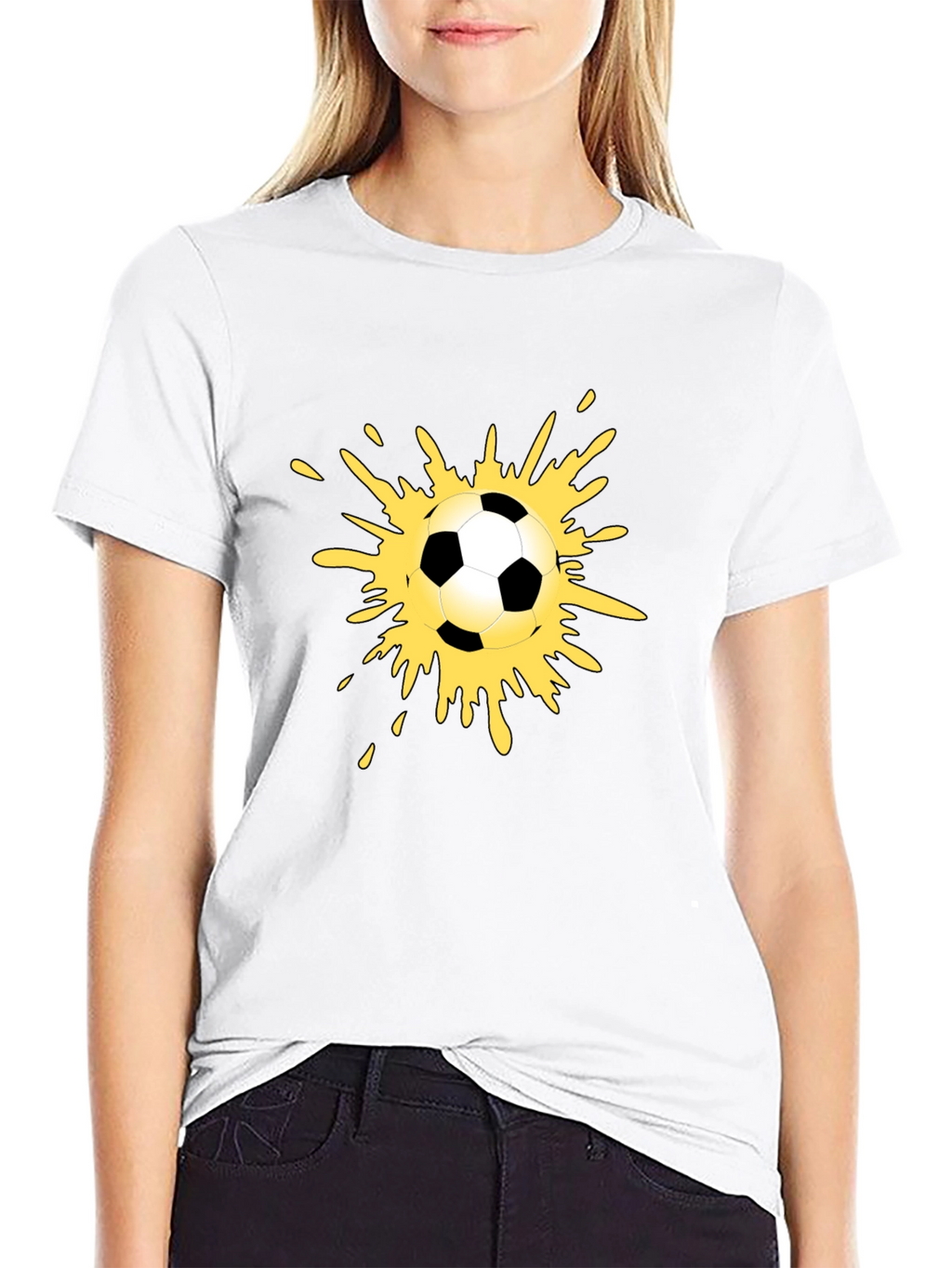 Soccer Splash Tee - Black Graphic T-Shirt