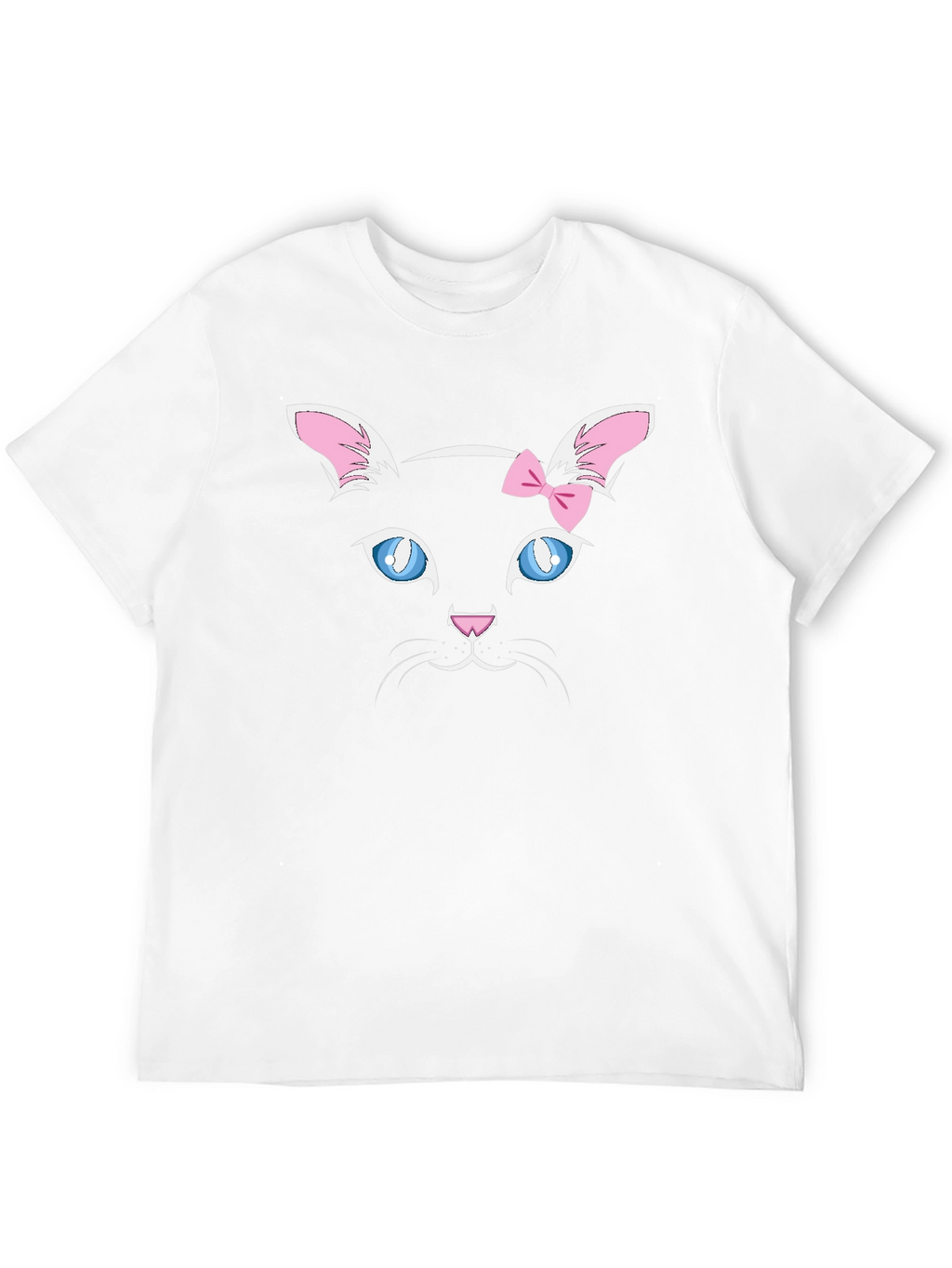 Cute Cat Face T-Shirt - Whimsical Design