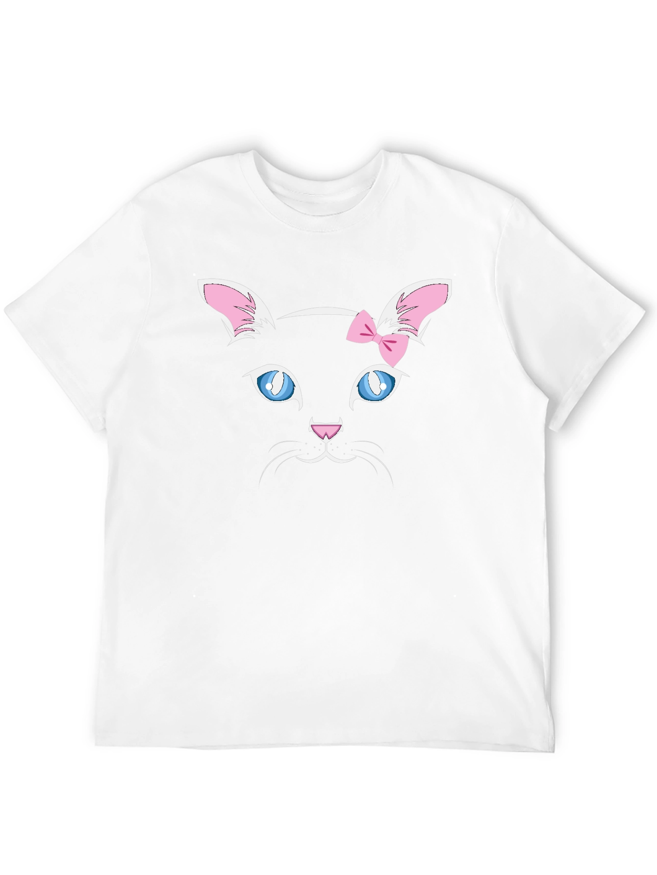 Cute Cat Face T-Shirt - Whimsical Design