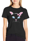 Cute Cat Face T-Shirt - Whimsical Design