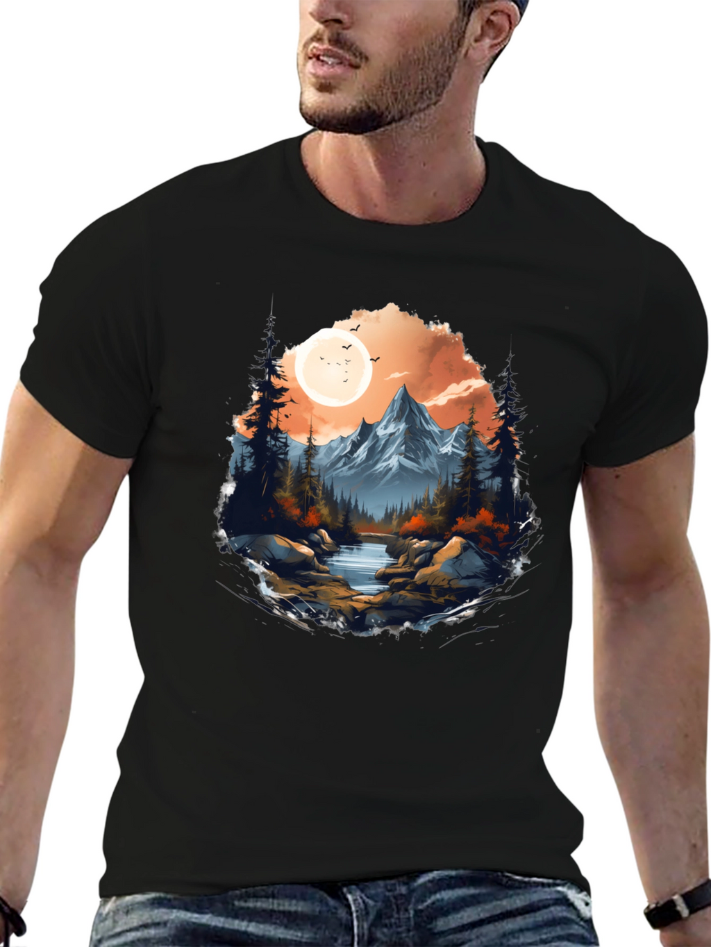 Mountain Landscape Graphic Tee