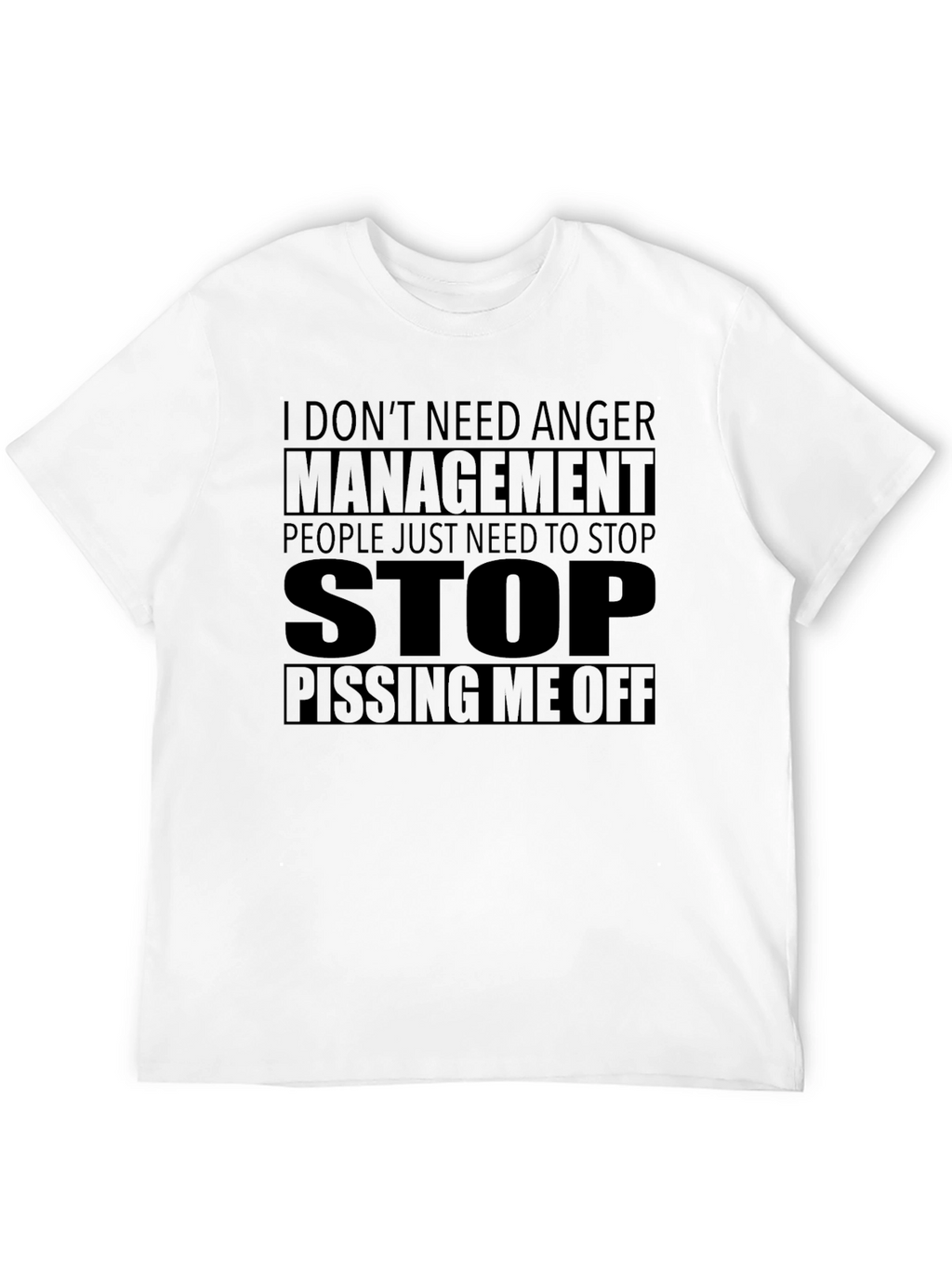 Funny Anger Management Black T-Shirt
