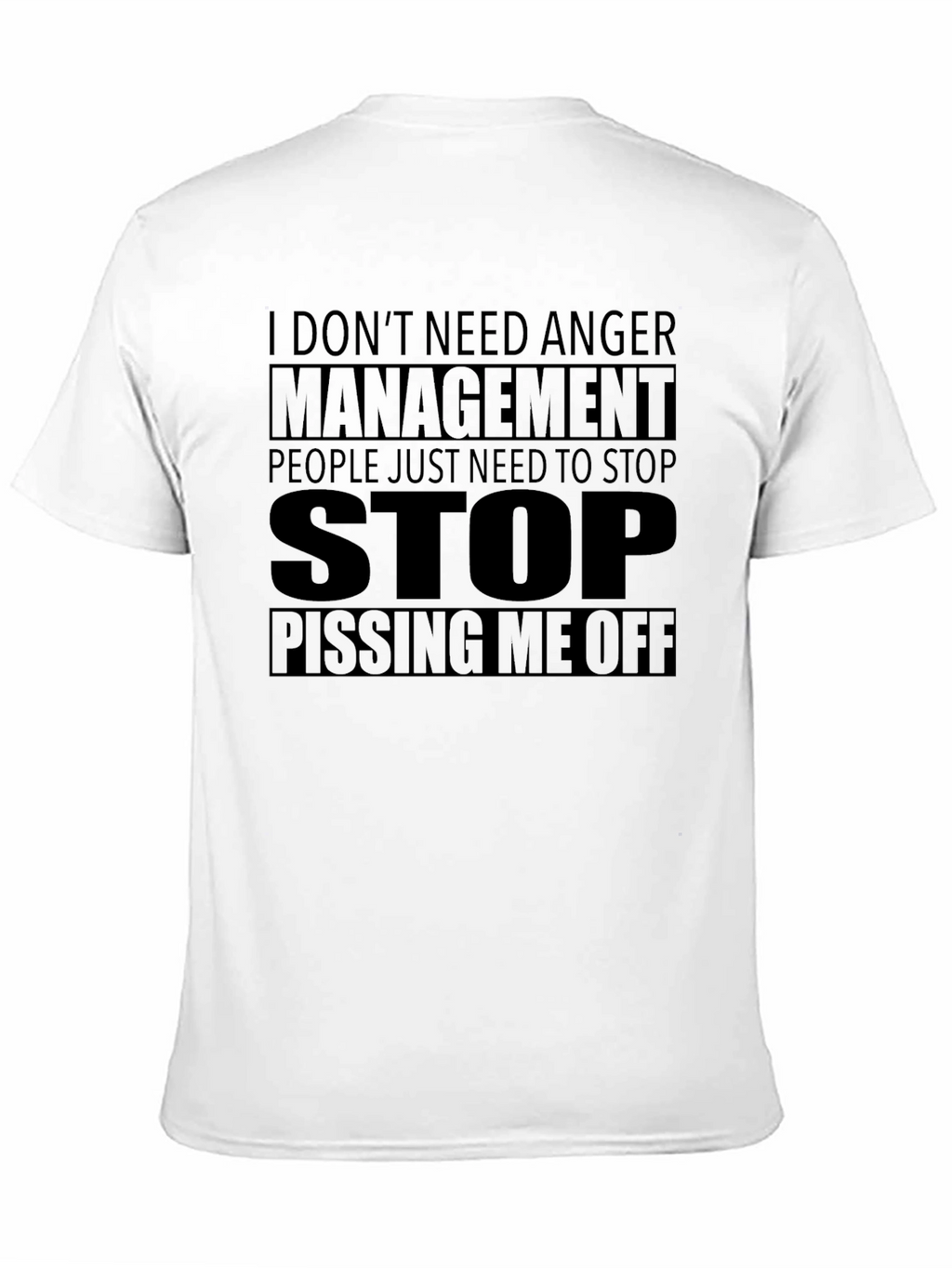 Funny Anger Management Black T-Shirt