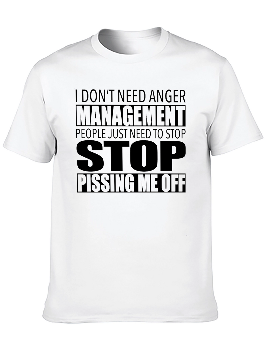 Funny Anger Management Black T-Shirt