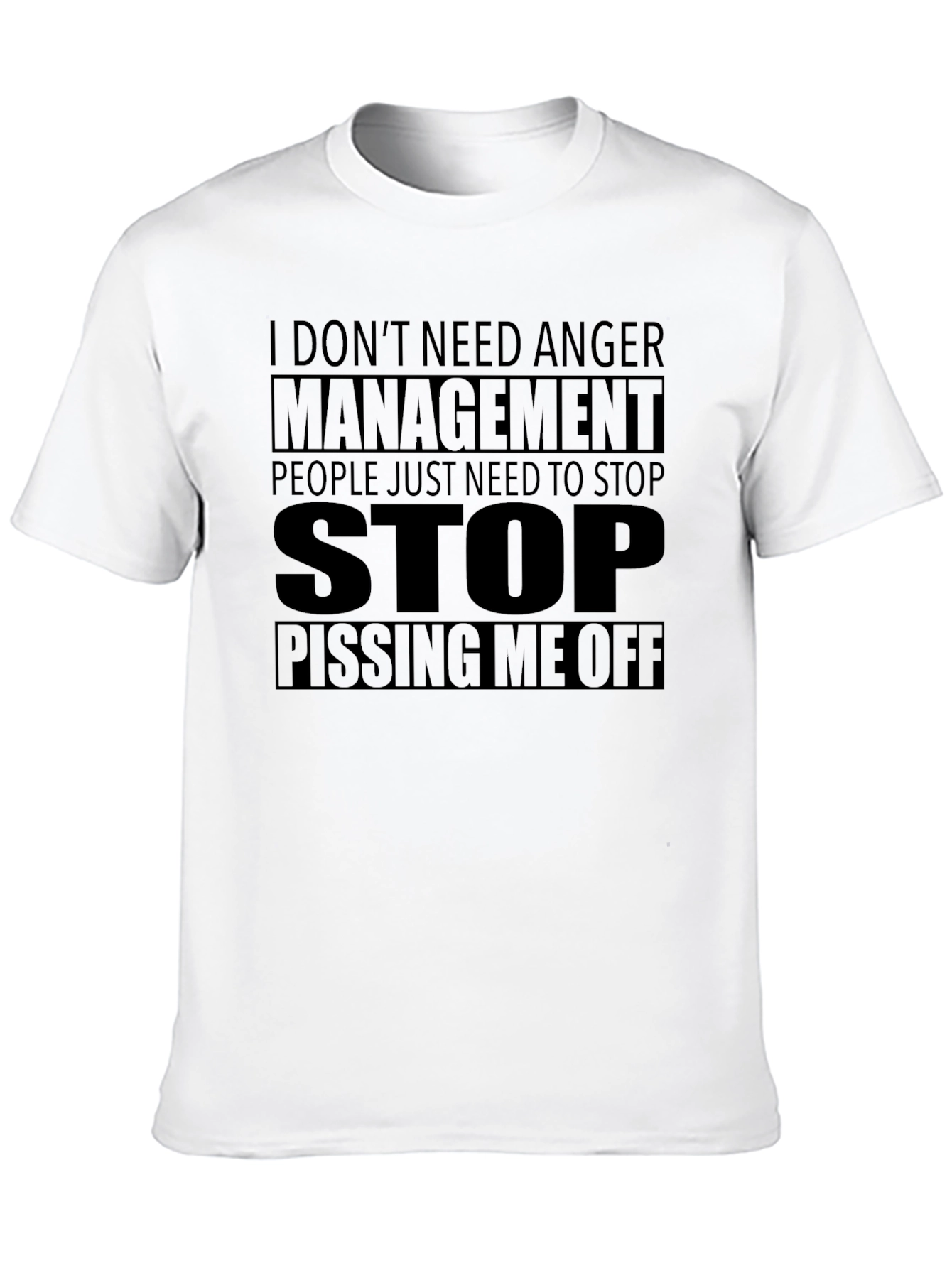 Funny Anger Management Black T-Shirt