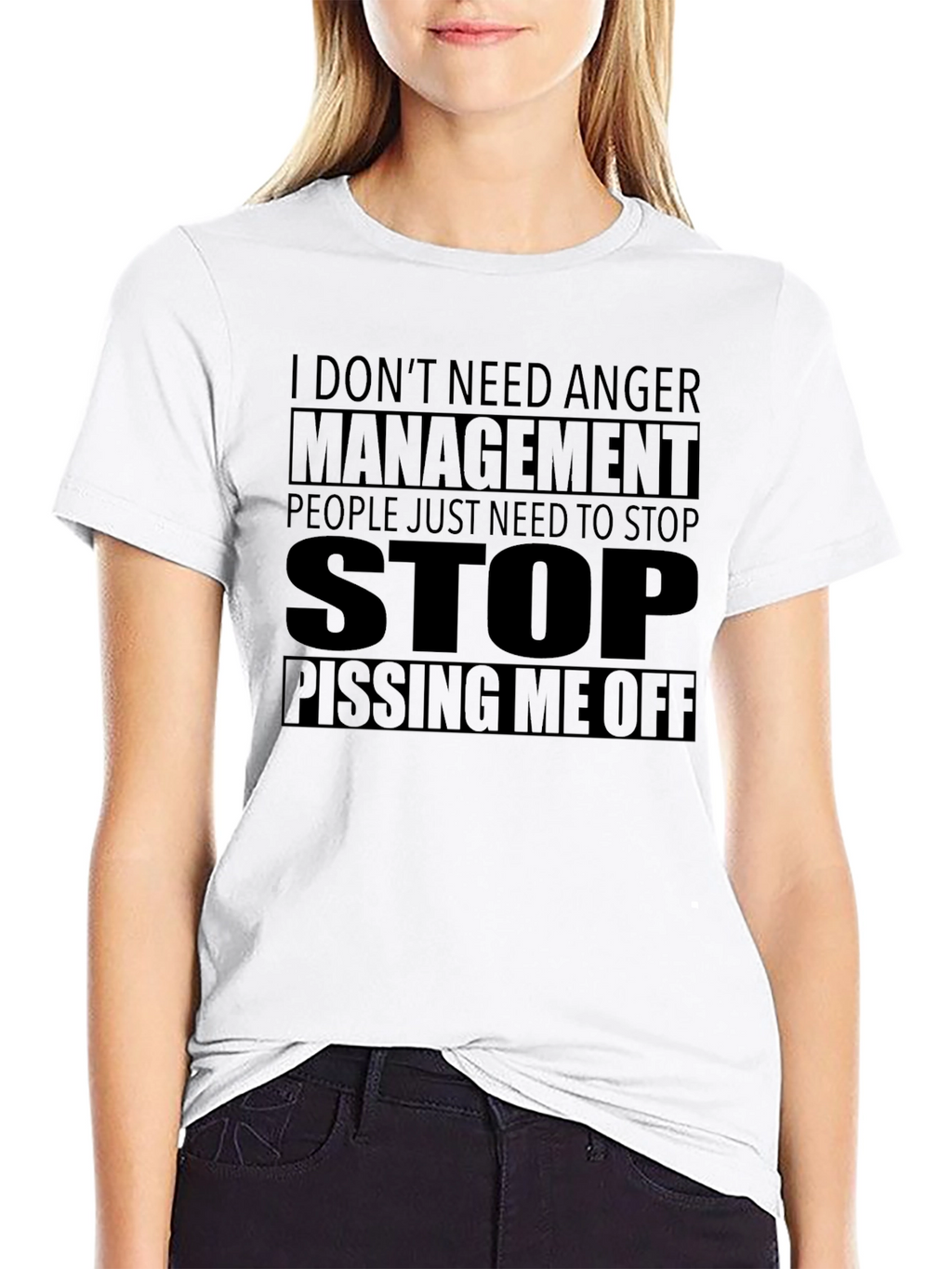 Funny Anger Management Black T-Shirt