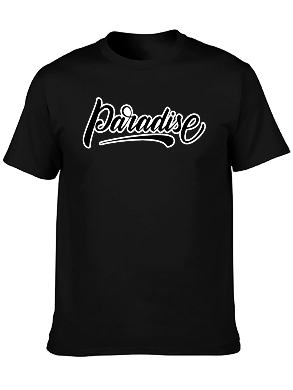 Paradise Graphic Print Black T-Shirt