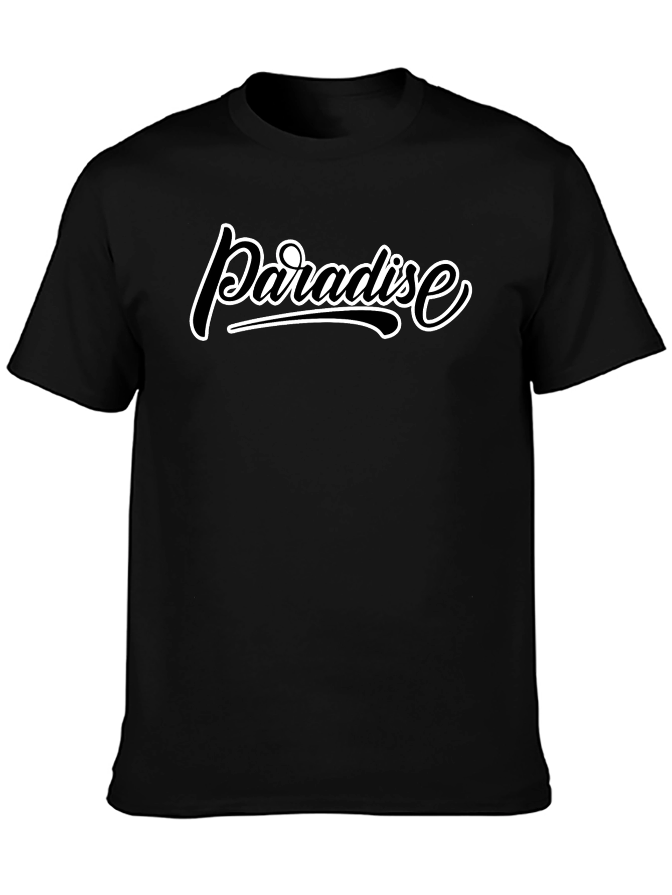 Paradise Graphic Print Black T-Shirt