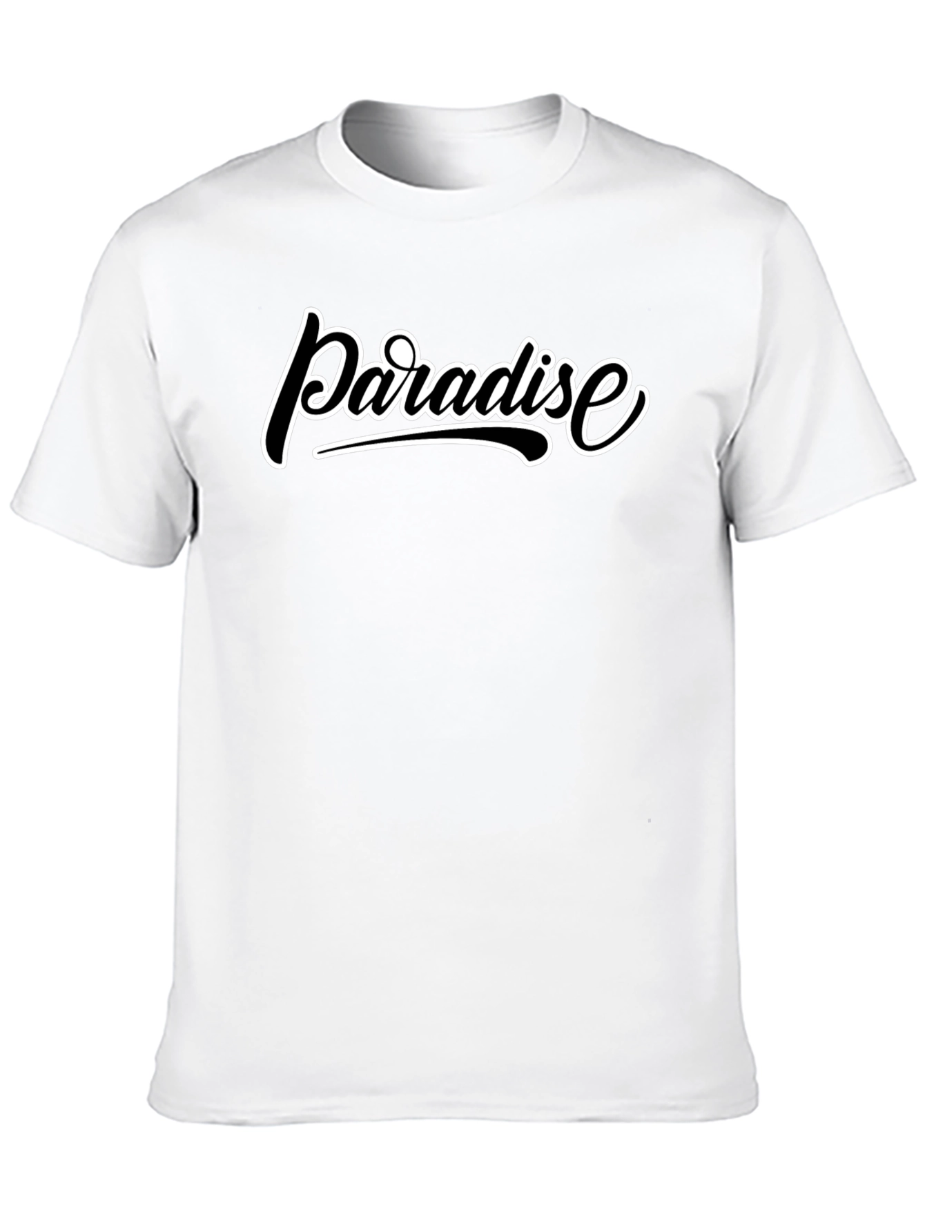 Paradise Graphic Print Black T-Shirt