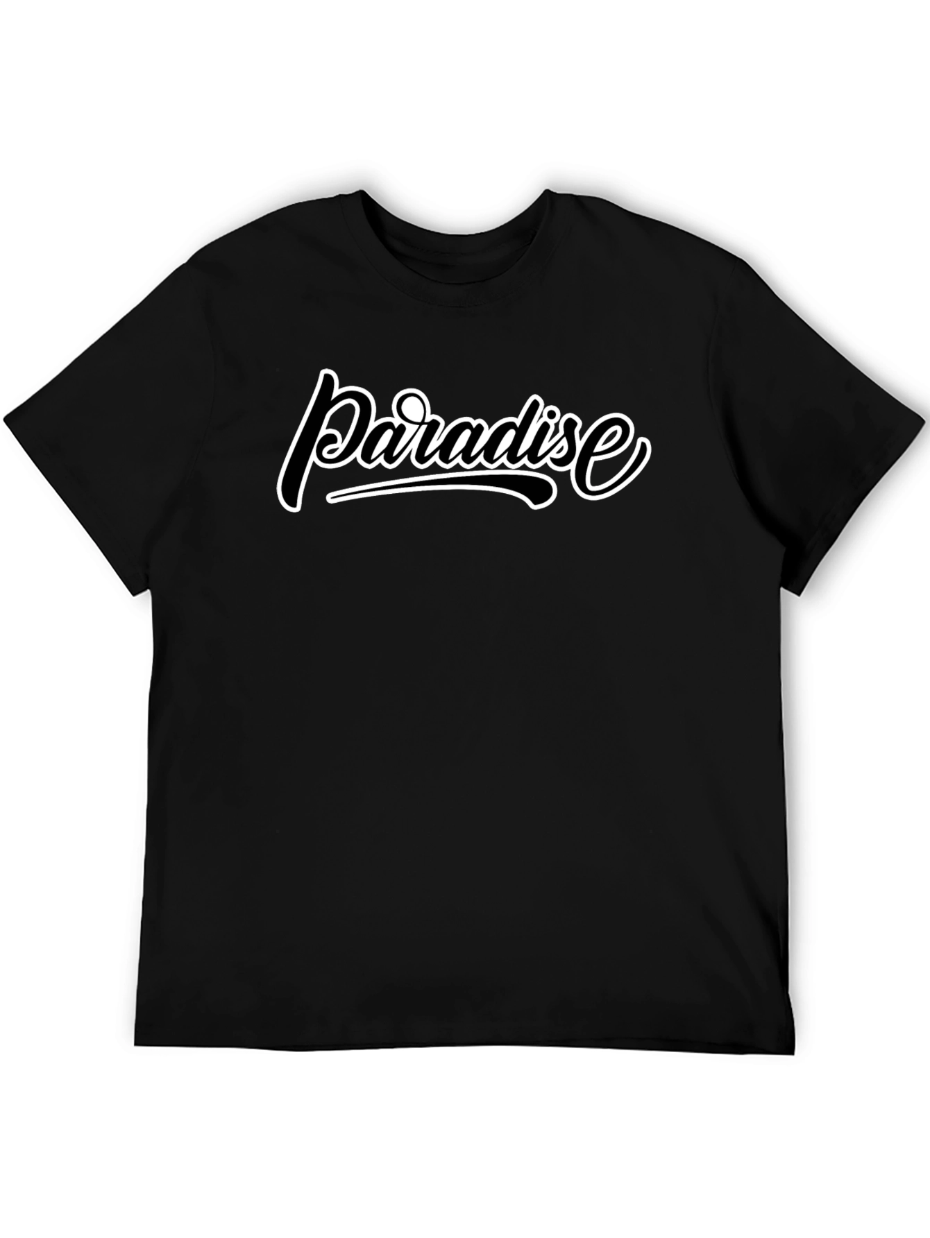 Paradise Graphic Print Black T-Shirt