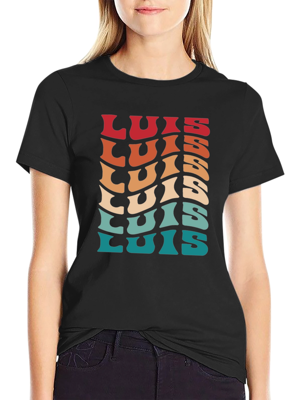 Retro Luis Name T-Shirt - Personalized Gift
