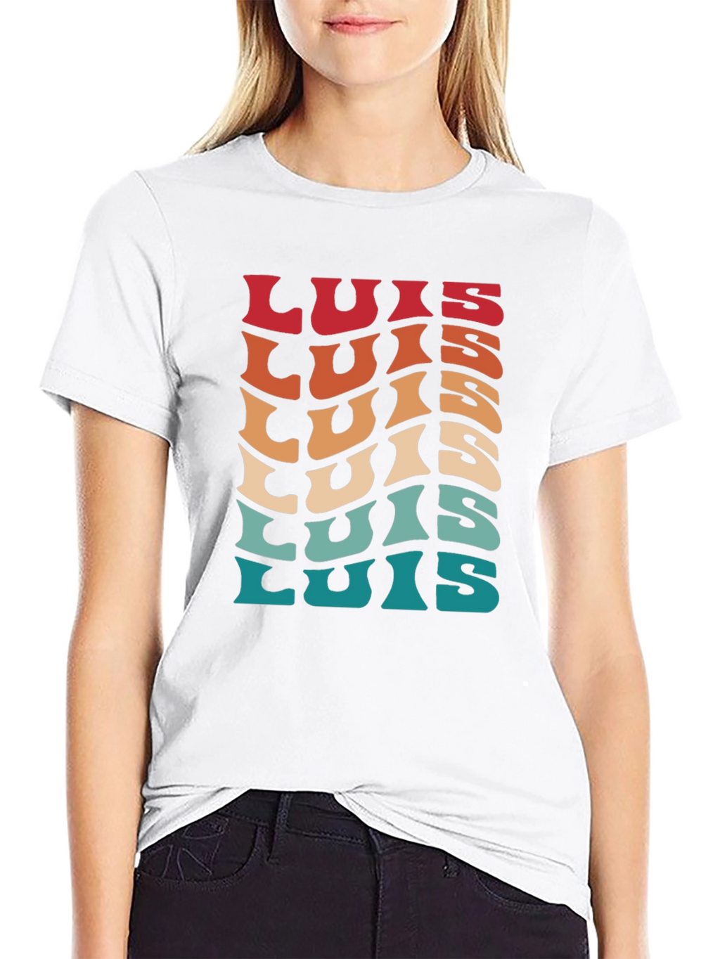 Retro Luis Name T-Shirt - Personalized Gift