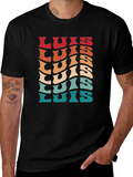 Retro Luis Name T-Shirt - Personalized Gift