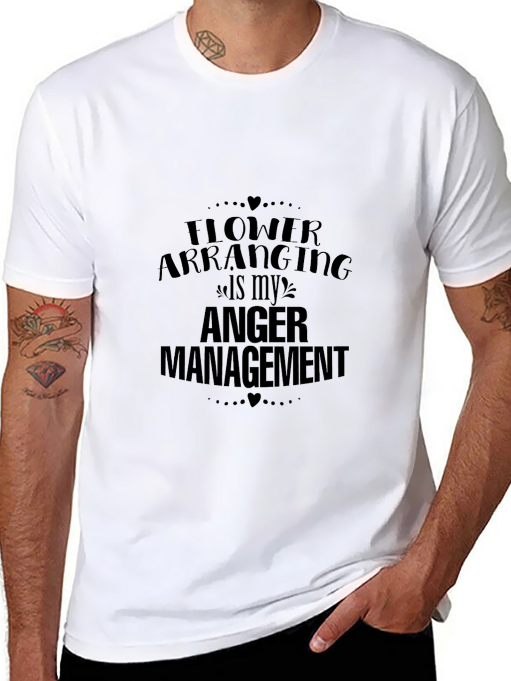 Funny Flower Arranging Anger Management Graphic Tee