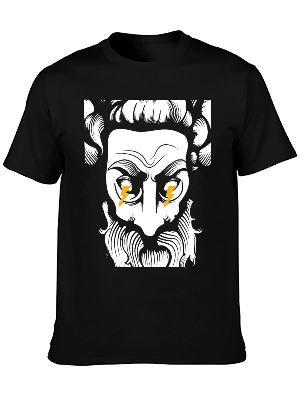 Zeus Lightning Bolt T-Shirt - Black Graphic Tee
