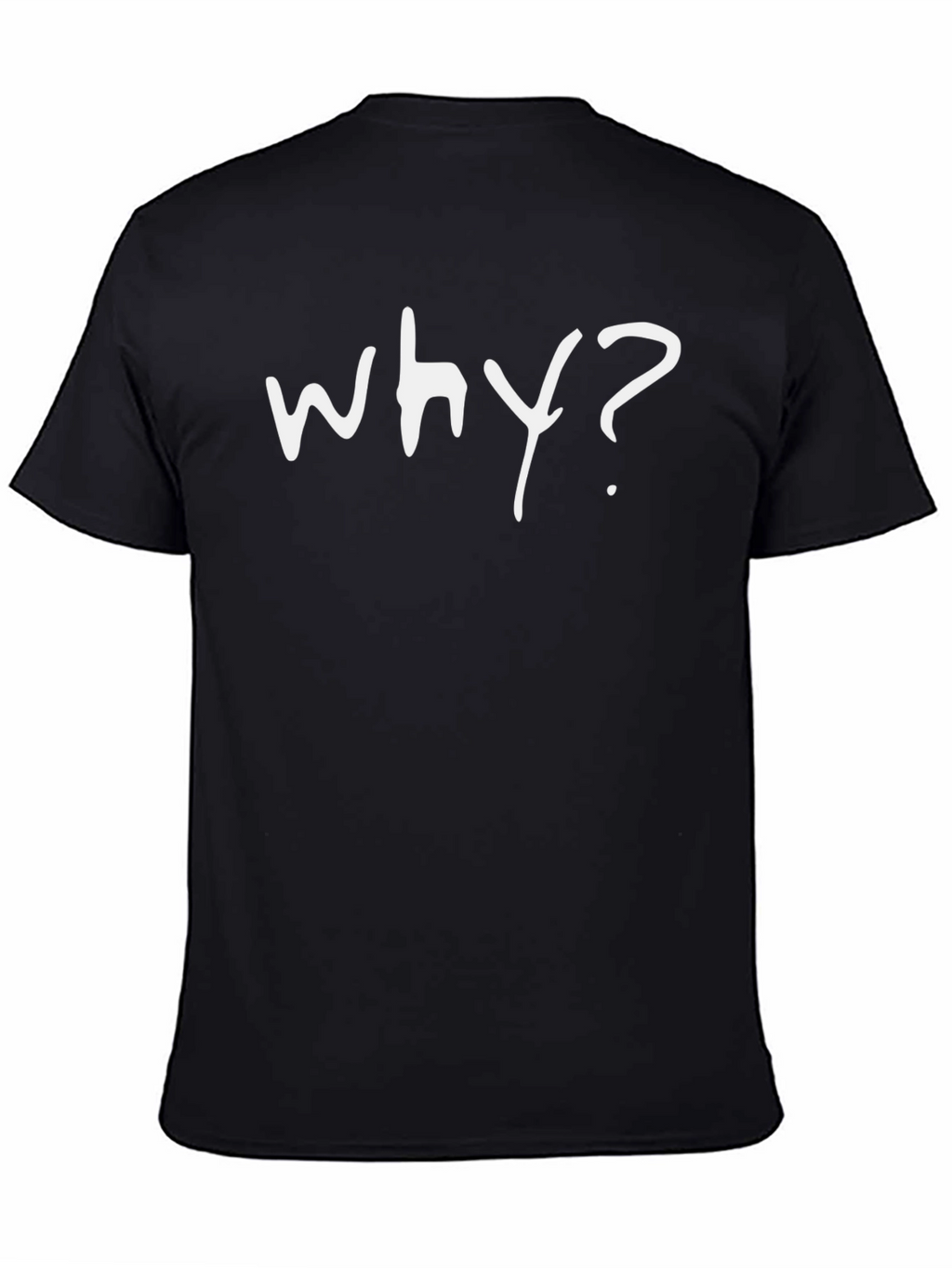 Why? Graphic Print Black T-Shirt