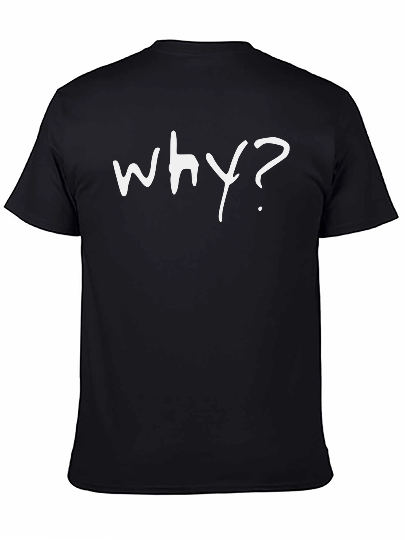 Why? Graphic Print Black T-Shirt