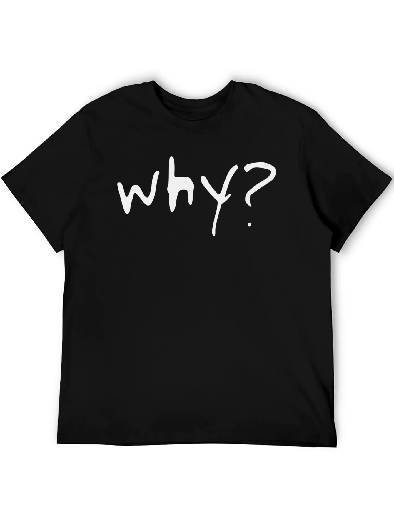 Why? Graphic Print Black T-Shirt