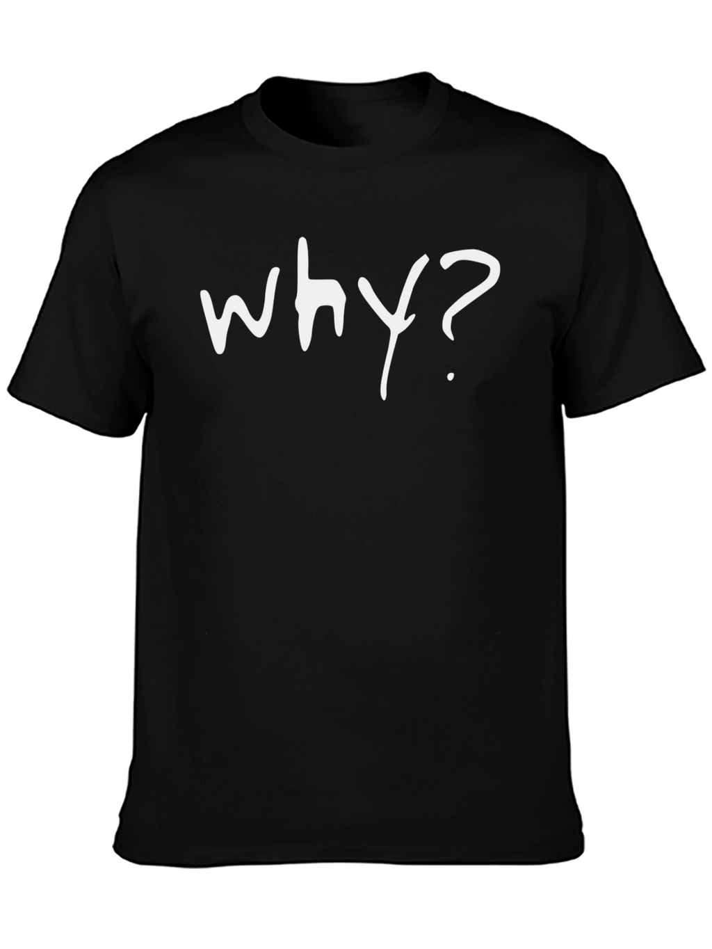 Why? Graphic Print Black T-Shirt