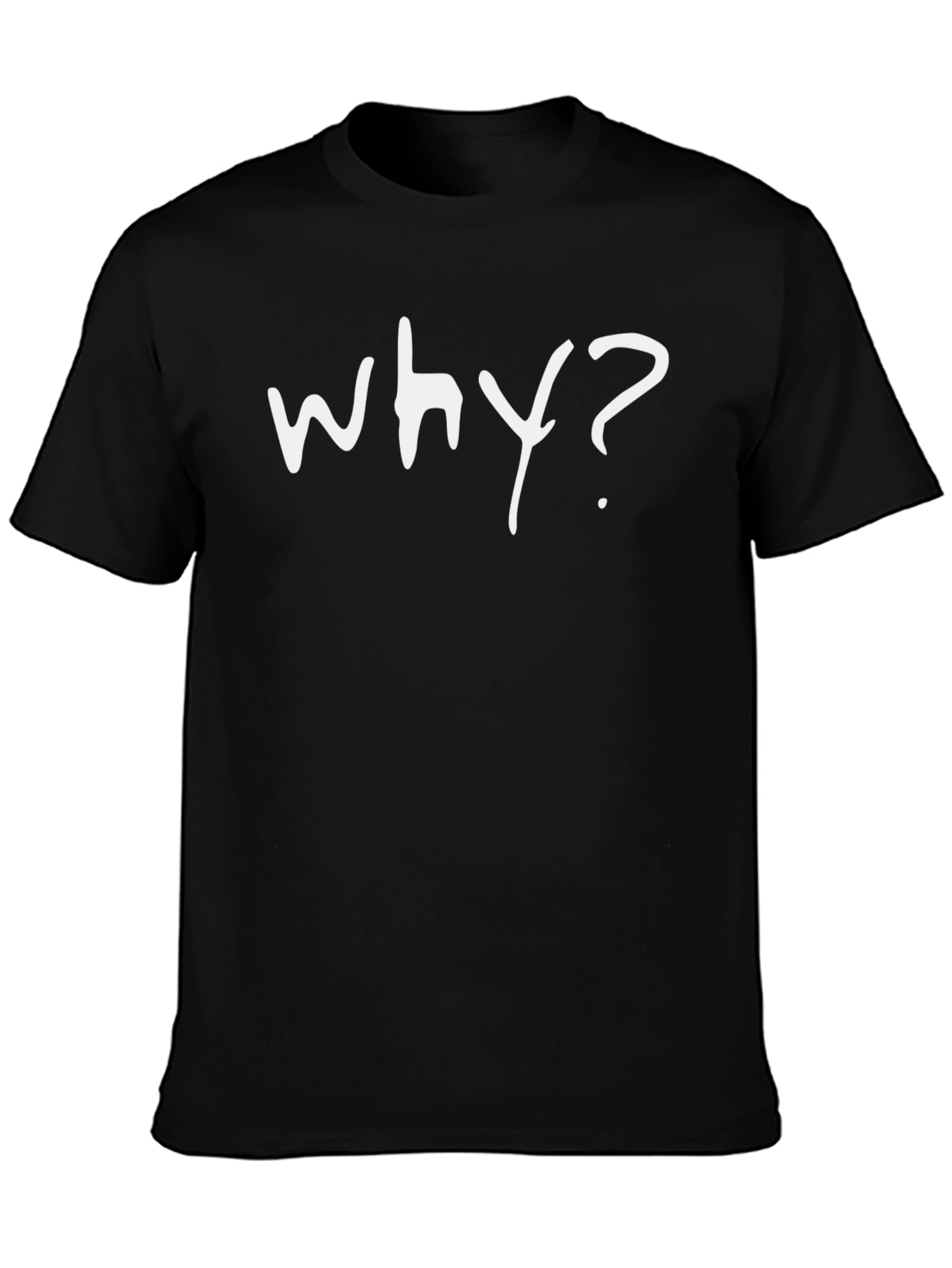 Why? Graphic Print Black T-Shirt