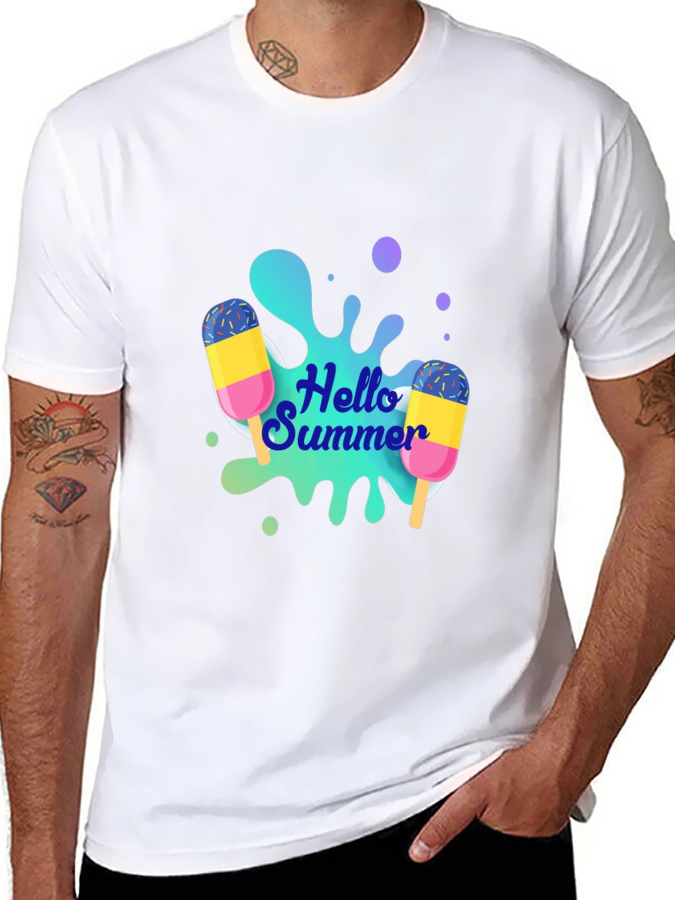 Hello Summer Graphic Tee - Black
