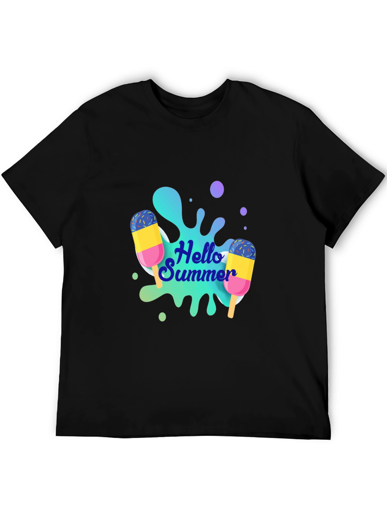 Hello Summer Graphic Tee - Black
