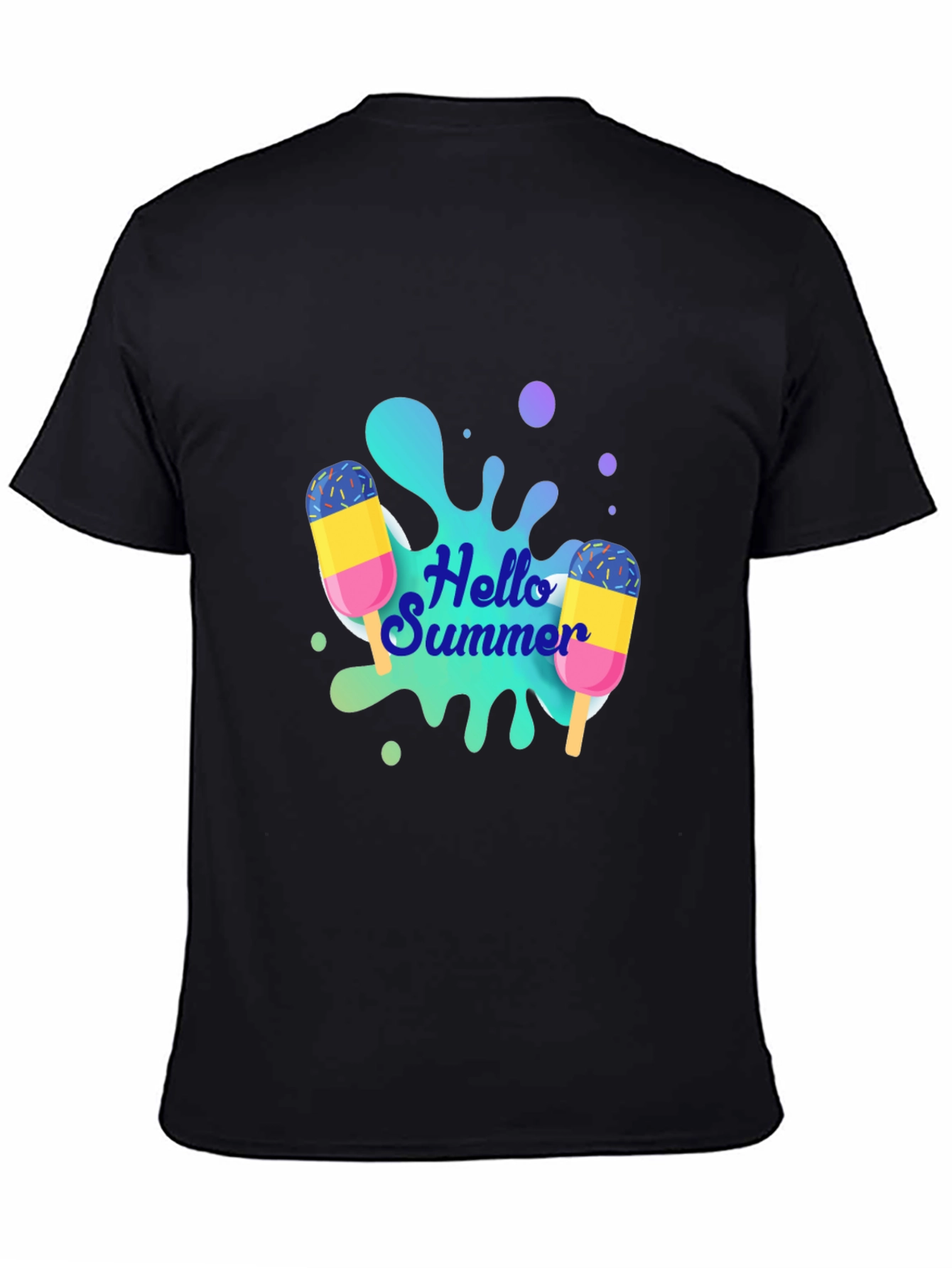 Hello Summer Graphic Tee - Black