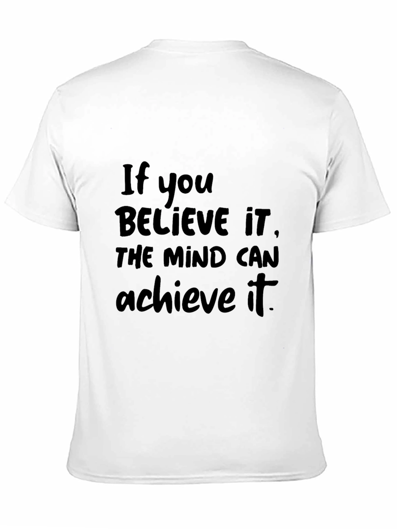 Inspirational Black T-Shirt - Believe & Achieve