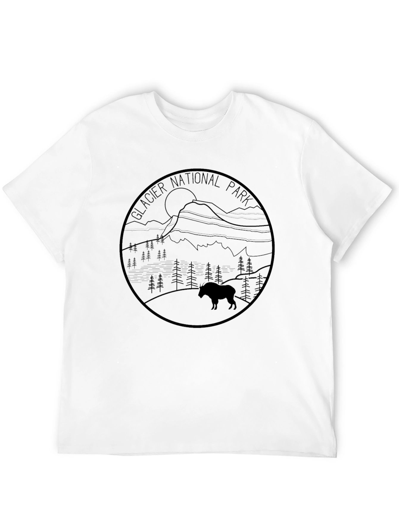 Glacier National Park Graphic Tee - Black
