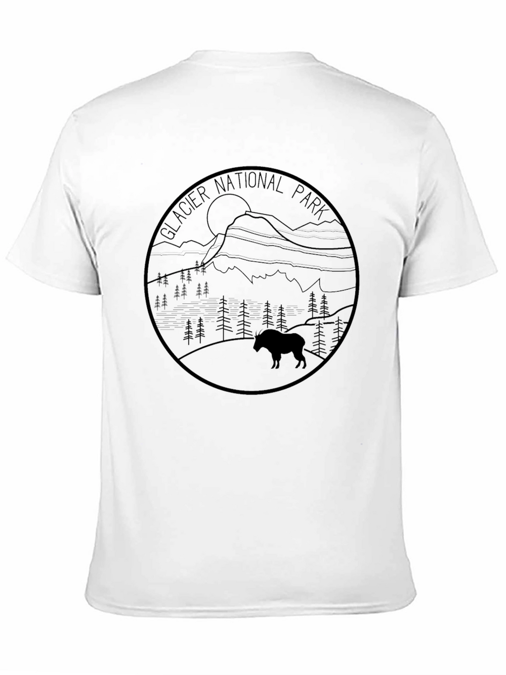 Glacier National Park Graphic Tee - Black