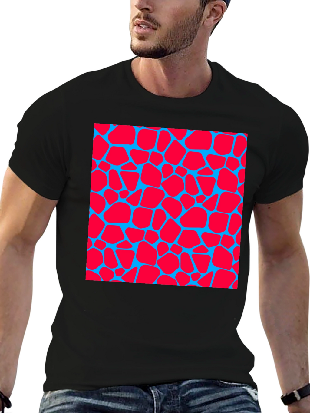 Bold Patterned Graphic Tee