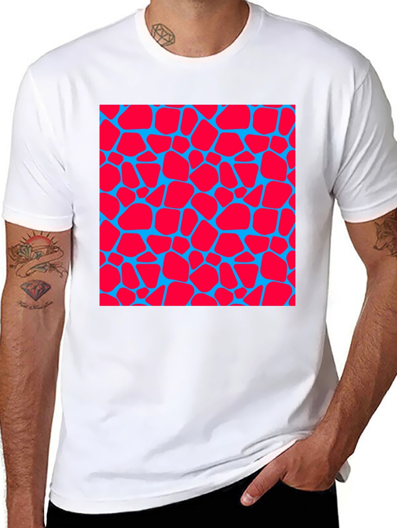Bold Patterned Graphic Tee