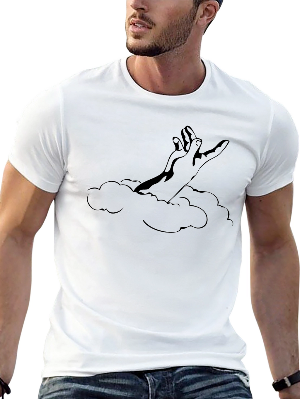 Reach for the Sky Graphic T-Shirt - Black