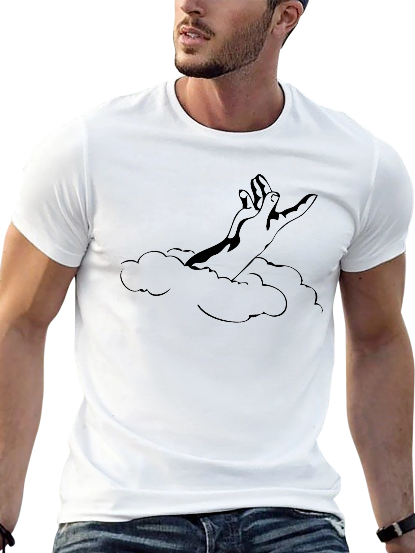 Reach for the Sky Graphic T-Shirt - Black